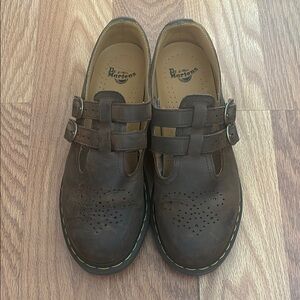 Womens Dr. Martens 8065 Mary Jane Casual Shoe - Dark Brown